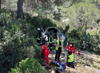 Portoferraio, auto esce di strada con 3 persone a bordo Vigili del fuoco soccorsi
