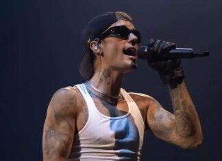 Justin Bieber sul palco del Lucca Summer Festival