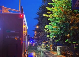 Allerta arancione: albero caduto vicino scuola Sarteano. Allagamenti