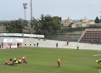 Fiorenzuola – Lucchese, grave infortunio a giocatore di 18 anni