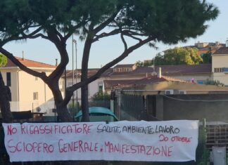Piombino si ferma per dire no al rigassificatore