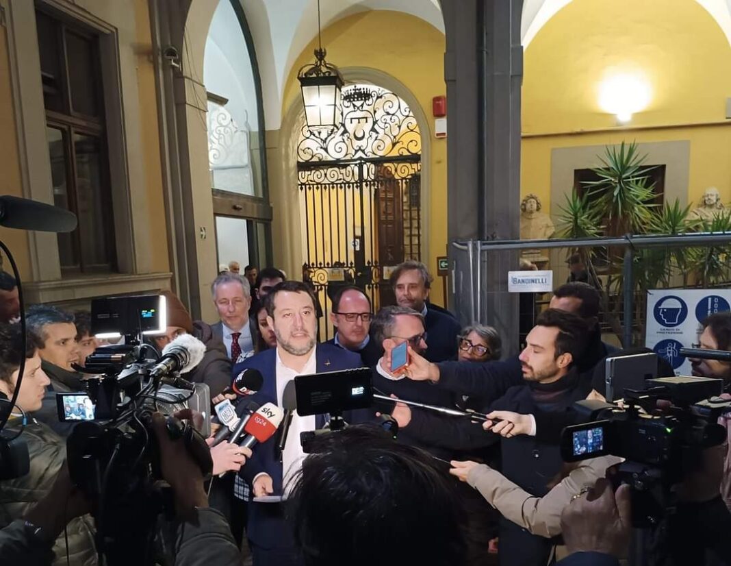 Matteo Salvini, vicepremier e ministro infrastrutture, a Firenze ha incontrato il sindaco Nardella
