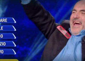 L’ Eredità di Flavio Insinna incorona il campione di Cortona L'esultanza di Riccardo Bertocci a L'Eredità