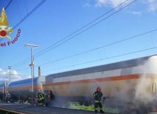 Viareggio, principio d’incendio in un treno carico di gpl Intervento Vigili del fuoco