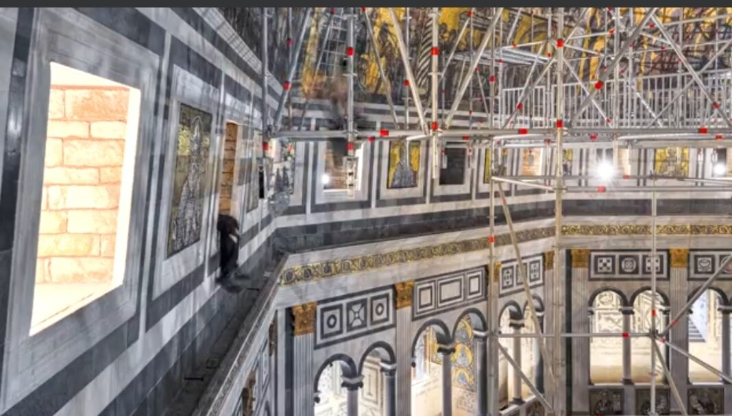Cantiere tecnologico innovativo per il restauro dei mosaici Cupola Battistero