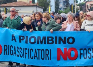Rigassificatore Piombino, oltre un migliaio di persone in corteo Rigassificatore Piombino, oltre un migliaio di persone in corteo