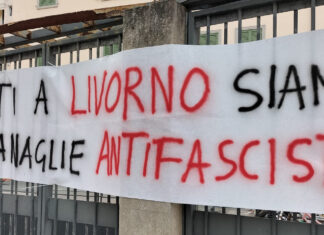 Striscioni contro Sallusti a Livorno: “Siamo tutte canaglie antifasciste” Sallusti Livorno