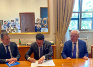 Infrastrutture, Giani e Salvini firmano protocollo con Autostrade Tomasi Salvini Giani