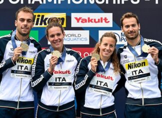 Mondiali nuoto, Ginevra Taddeucci oro staffetta mista 4×1.500 Mondiali nuoto, Ginevra Taddeucci oro staffetta mista 4x1.500