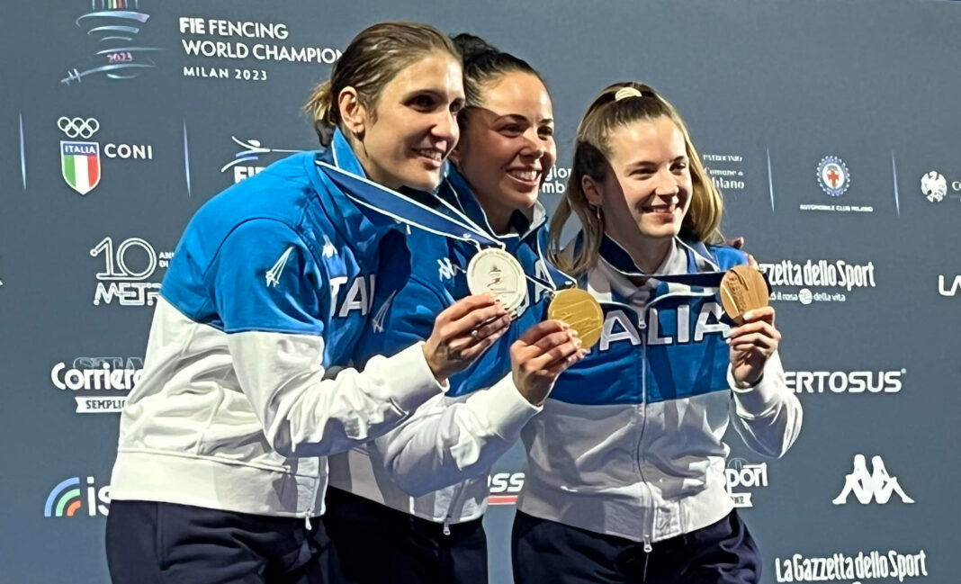 Mondiali scherma, Alice Volpi d'oro. Straordinaria tripletta azzurra