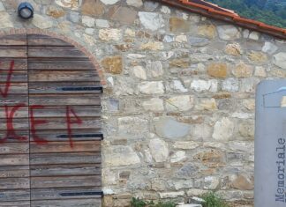 Memoriale di Valibona, scritte di stampo fascista Memoriale di Valibona, scritte di stampo fascista