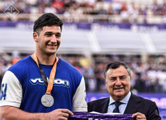 Leo Fabbri, maglia numero 1 viola per il vicecampione del mondo Leo Fabbri, maglia numero 1 viola per il vicecampione del mondo