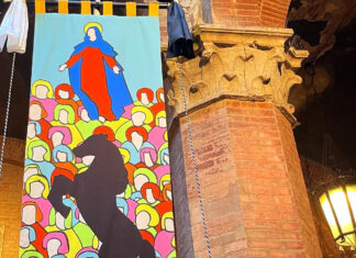 Palio di Siena, ecco il drappellone firmato Marco Lodola Palio di Siena, ecco il drappellone firmato Marco Lodola