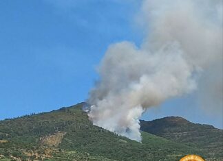 Incendio a Massanera di Reggello, elicotteri in azione Incendio a Massanera di Reggello, elicotteri in azione