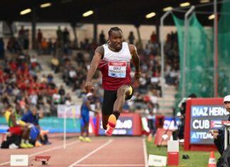 Andy Diaz salta 17.46: miglior triplo mondiale 2024 Andy Diaz salta 17.46: miglior triplo mondiale 2024