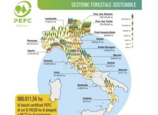 Foreste certificate, un milione di ettari targati Pefc