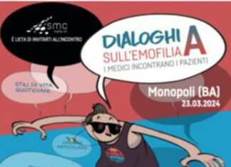 Malattie rare, prosegue ‘Dialoghi sull’emofilia A’, il 23 tappa a Monopoli