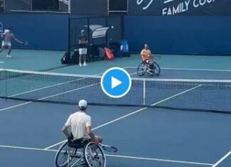 Sinner in campo col campione di tennis in carrozzina – Video