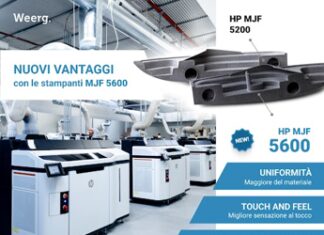 Weerg diventa il primo service al mondo di stampa 3D online su HP Multi Jet Fusion 5600
