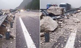 Maltempo, chiuso tratto A23 per una frana. Traffico bloccato e code