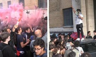 Scontri alla Sapienza, studenti assaltano Commissariato: dirigente preso a pugni – FOTOGALLERY