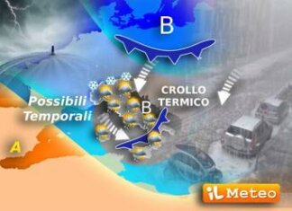 Temporali, vento e neve a bassa quota: nel weekend torna l’inverno
