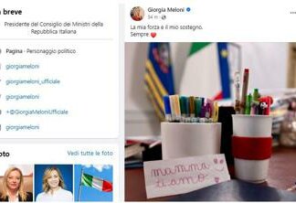 Meloni posta sui social biglietto della figlia e scrive: “Mia forza e mio sostegno”