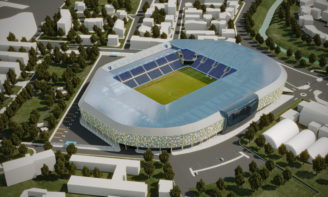 Il progetto del nuovo stadio di Empoli