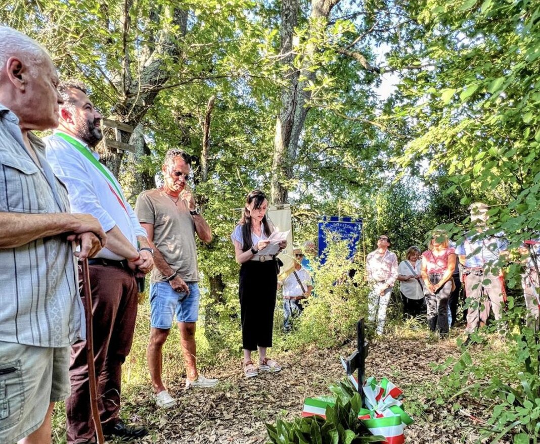 Un momento delle commemorazioni della Liberazione a Licciano di Montespertoli