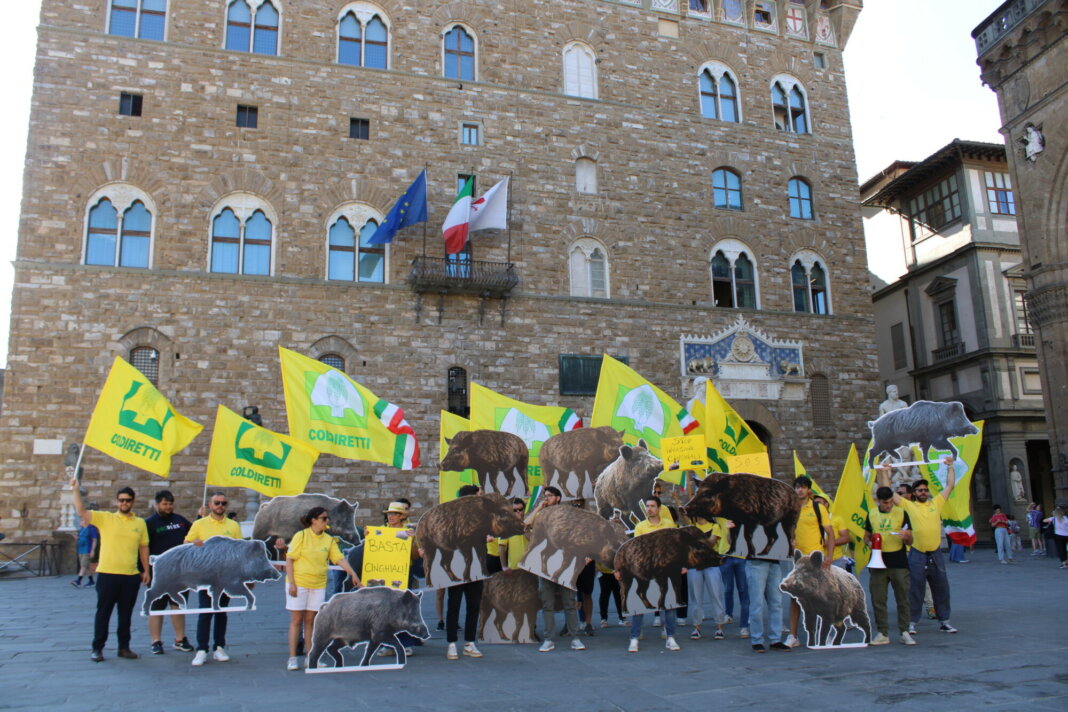 Protesta agricoltori e allevatori Firenze Coldiretti