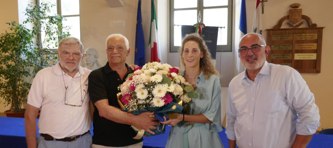 Vittoria Guazzini dal sindaco, l'omaggio di Poggio a Caiano