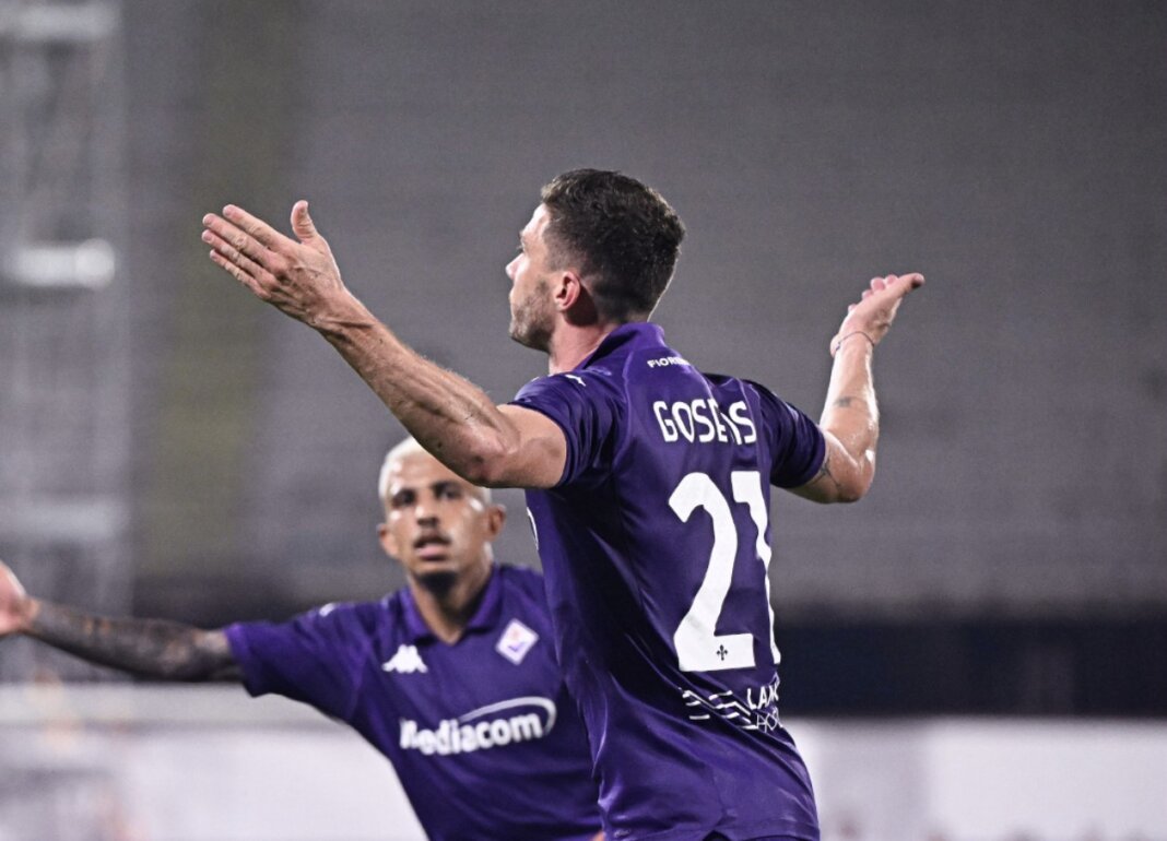 Robin Gosens in extremis salva la Fiorentina dalla sconfitta con il Monza (foto Acf Fiorentina)