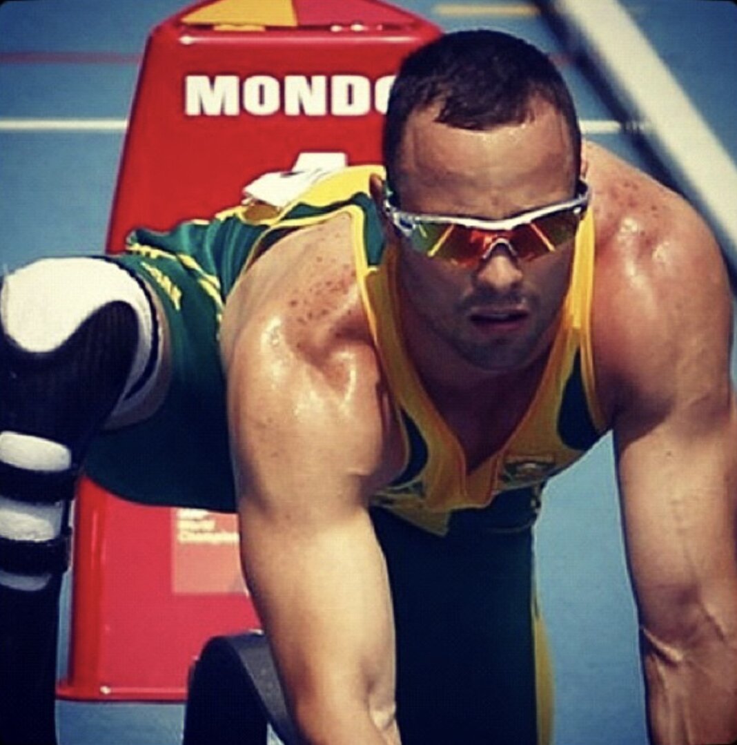 Oscar Pistorius in pedana