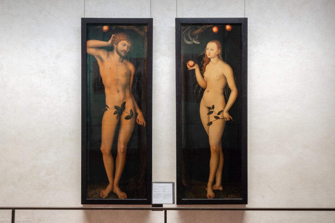 Uffizi, l'Adamo ed Eva di Cranach unito in un'unica cornice