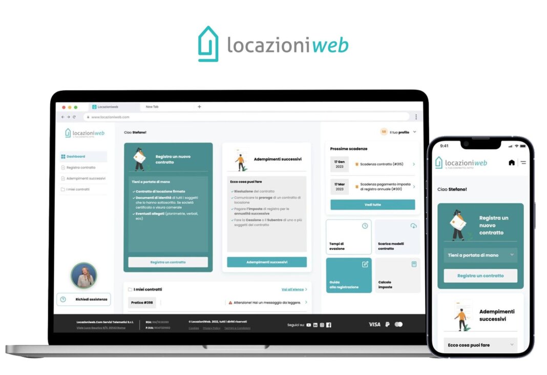 LocazioniWeb: la piattaforma digitale che semplifica la registrazione dei contratti di locazione, per privati e professionisti