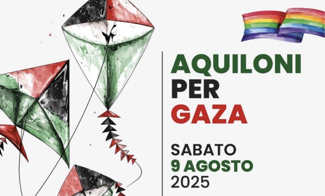 'Aquiloni per Gaza' a Marina di Massa: 