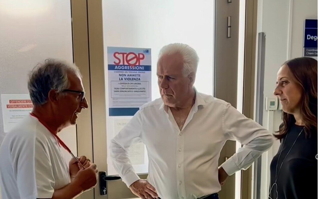 Visita all'ospedale di Torregalli per il governatore Giani a Ferragosto: 