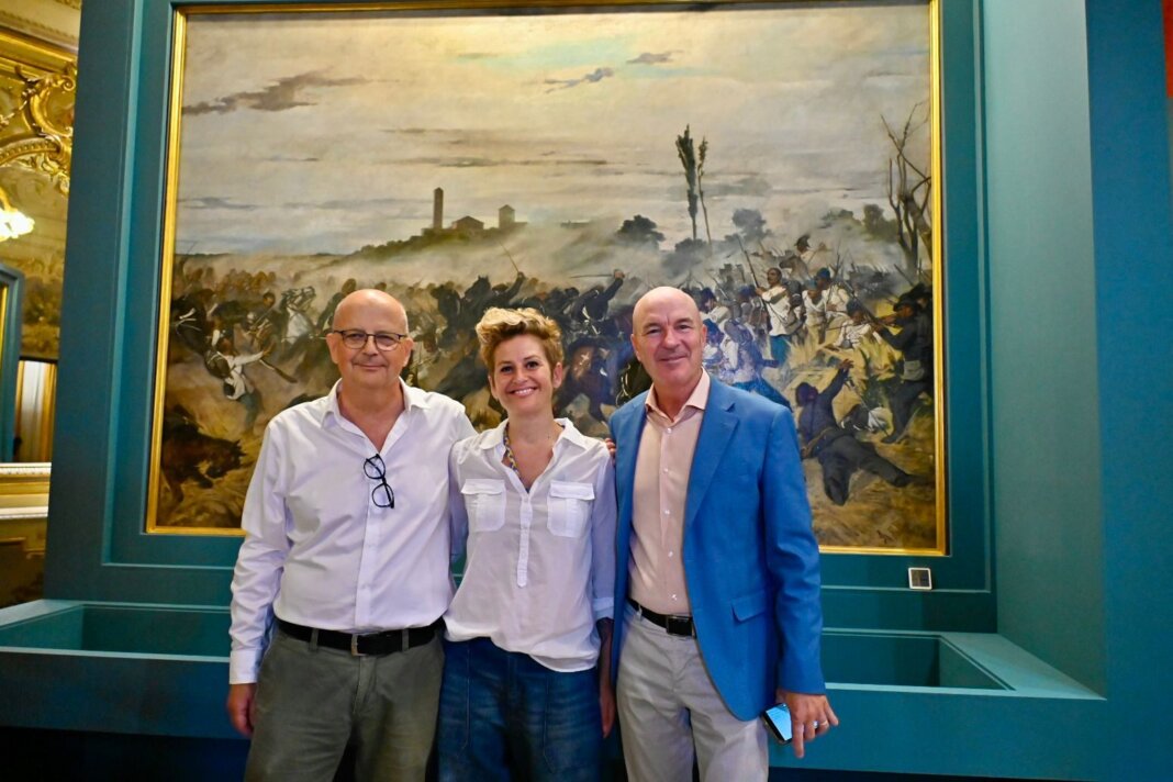 Livorno, l'opera fronte-retro di Fattori collocata stabilmente nella Sala Rossa di Villa Mimbelli