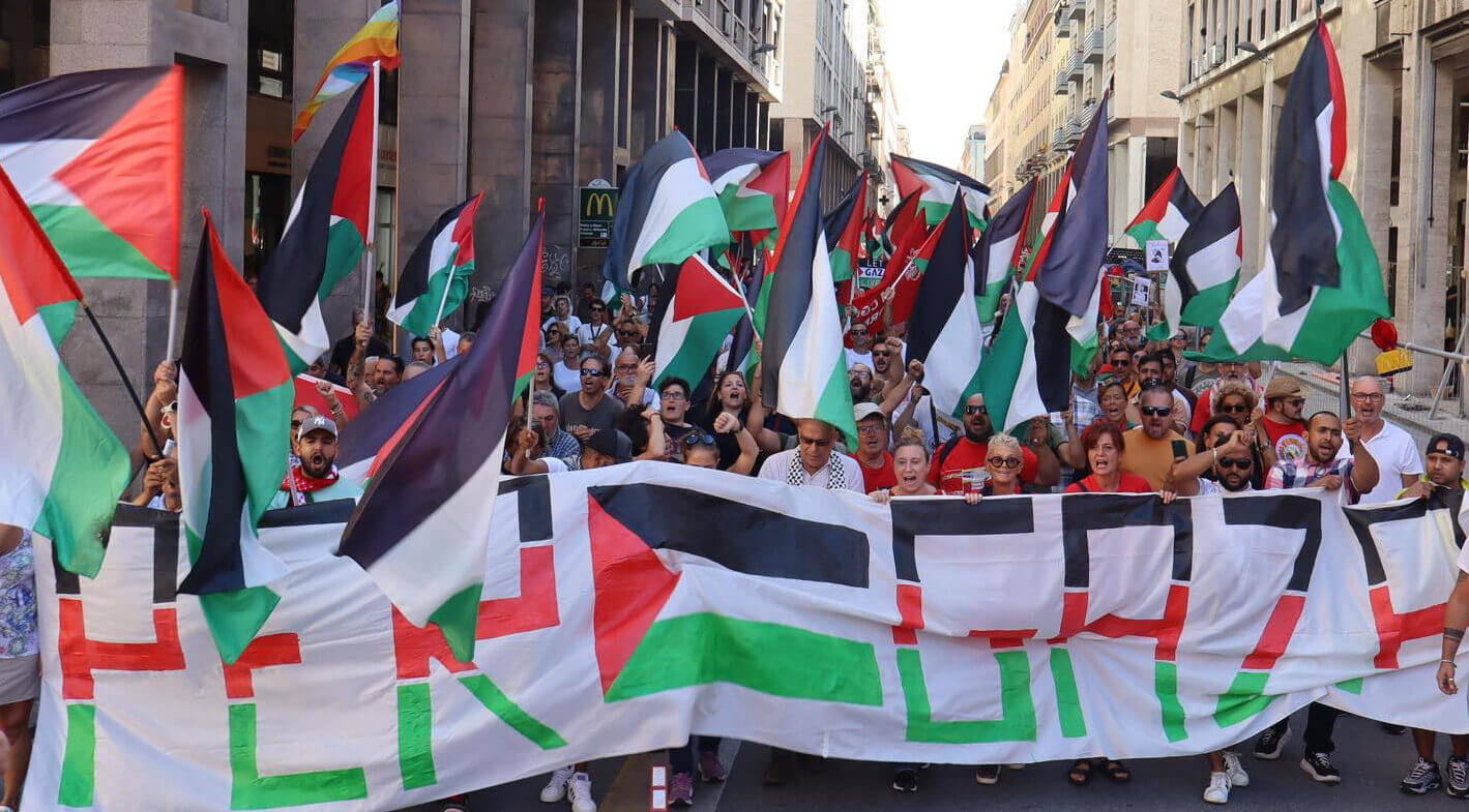 sciopero generale per flotilla e gaza toscana in piazza i cortei nelle citt224 adesione pd