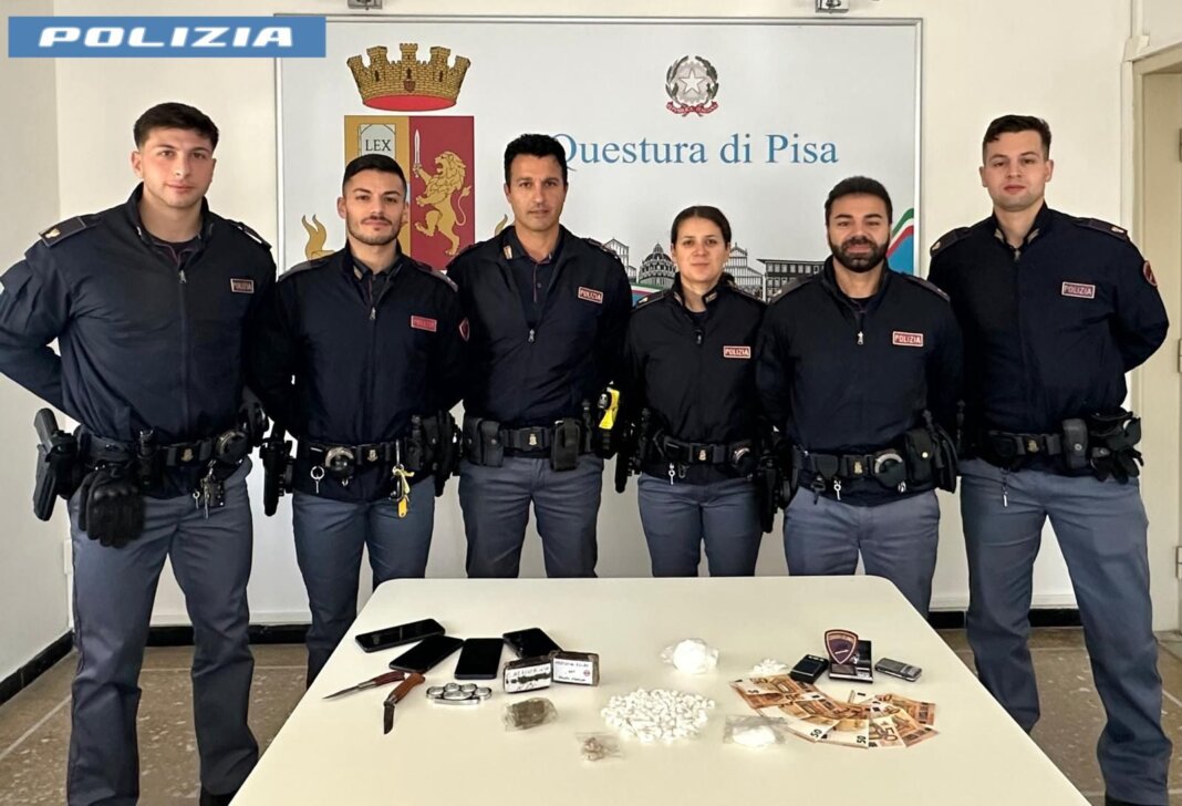 Pisa, giro di vite per la sicurezza: tre arresti per droga, uno per furto ai danni di un camper di turisti