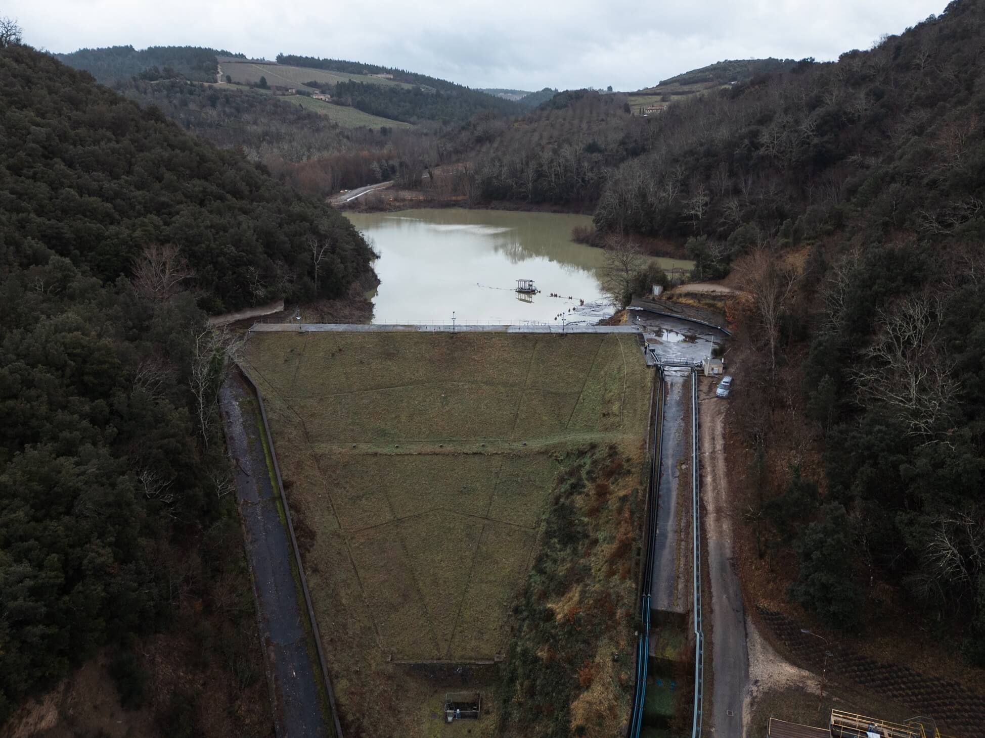 A gara l’opera di miglioramento e messa in sicurezza della diga sul Drove a Poggibonsi