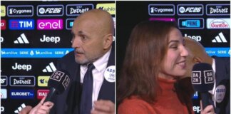 Juventus, Spalletti show con giornalista dopo la Lazio: “Posso darti un bacio?”