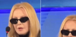 Sanremo 2026, Patty Pravo cade dalla sedia in conferenza stampa: cosa è successo