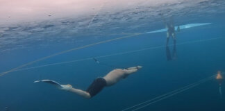 Apnea sotto il ghiaccio, record mondiale per il toscano Luca Casalini Record di apnea per Luca casalini