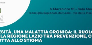 Sanità Lazio, progetto Consiglio regionale e Asl Roma 1 per obesità severa e fragilità
