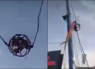 Incidente al luna park di Siviglia: il cavo si spezza, la cabina precipita