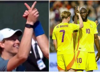 Sinner vince in doppio ed esulta… come De Bruyne e Lukaku