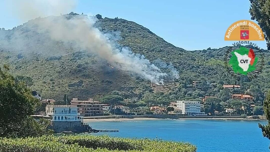 Incendio Monte argentario Vigili del Fuoco