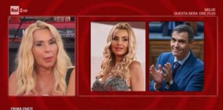 Valeria Marini e la chat con Sanchez: “Io gli ho scritto. Ha risposto? No”