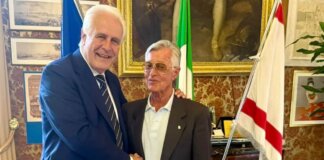 Andrea Pieri alla guida della Federazione Italiana Nuoto: le congratulazioni di Giani Il presidente Giani con Andrea Pieri